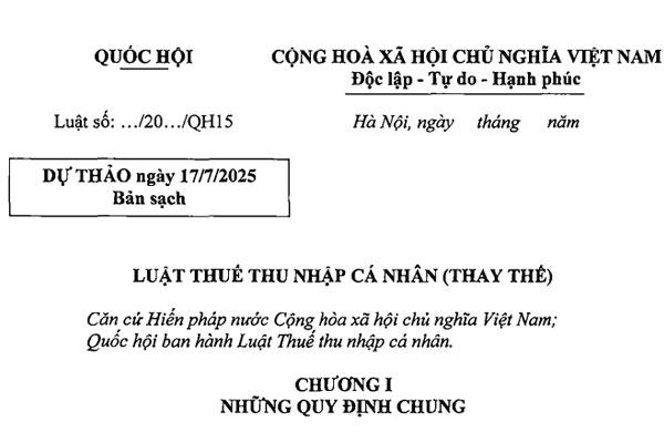 Dự thảo Luật Thuế thu nhập cá nhân mới: Những khoản thu nhập nào sẽ phải chịu thuế?