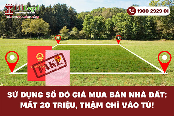 Sử dụng sổ đỏ giả mua bán nhà đất: Mất 20 triệu, thậm chí vào tù!