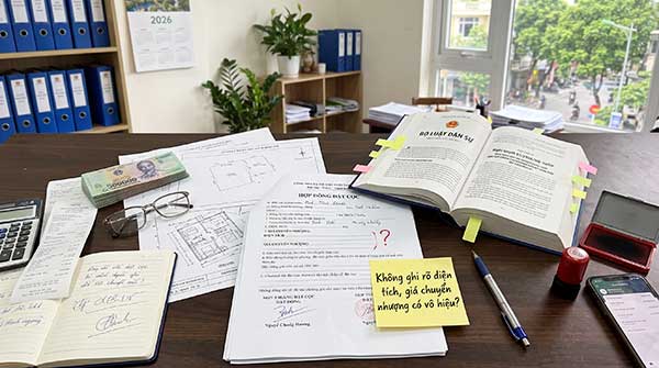 Hợp đồng đặt cọc không ghi rõ diện tích, giá chuyển nhượng có vô hiệu?