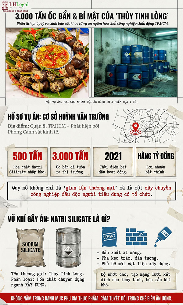 Infographic: Ngâm ốc bằng thủy tinh lỏng bị xử phạt như thế nào?
