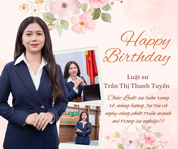 LH Legal chúc mừng sinh nhật Luật sư, Cộng sự cao cấp Trần Thị Thanh Tuyền