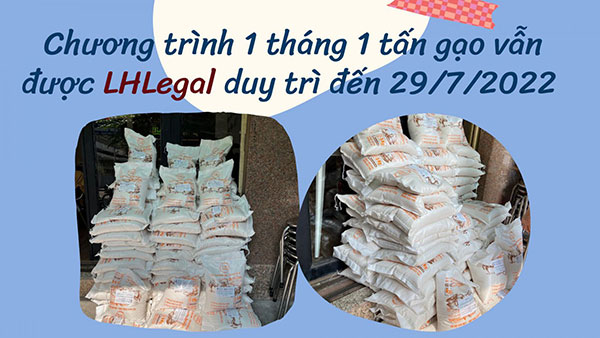  LHLegal chia sẻ yêu thương - 1 tấn gạo mỗi tháng 