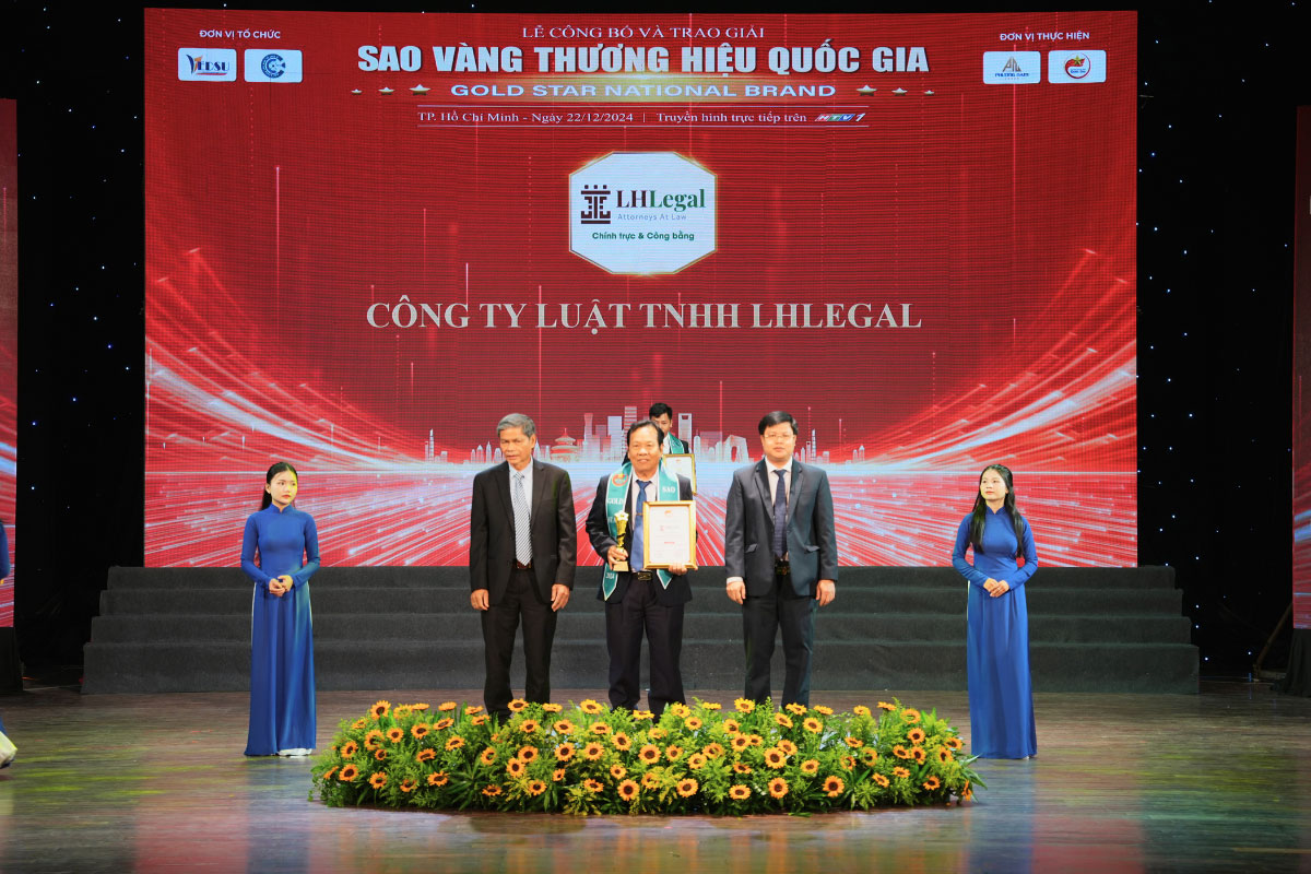 Công ty Luật TNHH LHLegal tự hào đạt Top 10 Thương hiệu Luật xuất sắc quốc gia năm 2024