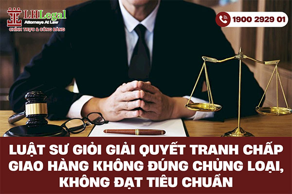Luật sư giỏi giải quyết tranh chấp giao hàng không đúng chuẩn loại, không đạt tiêu chuẩn