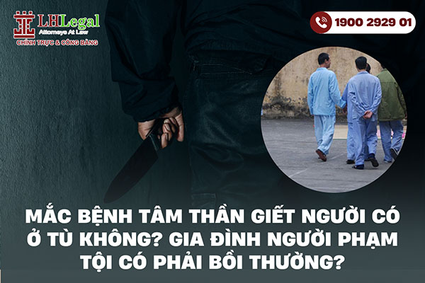 Mắc bệnh tâm thần giết người có ở tù không? Gia đình người phạm tội có phải bồi thường?