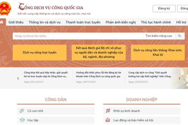 Người dân có thể làm thủ tục thu hồi đăng ký xe trên cổng thông tin dịch vụ công quốc gia