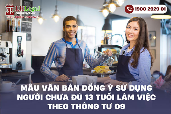 Mẫu văn bản đồng ý sử dụng người chưa đủ 13 tuổi làm việc theo Thông tư 09