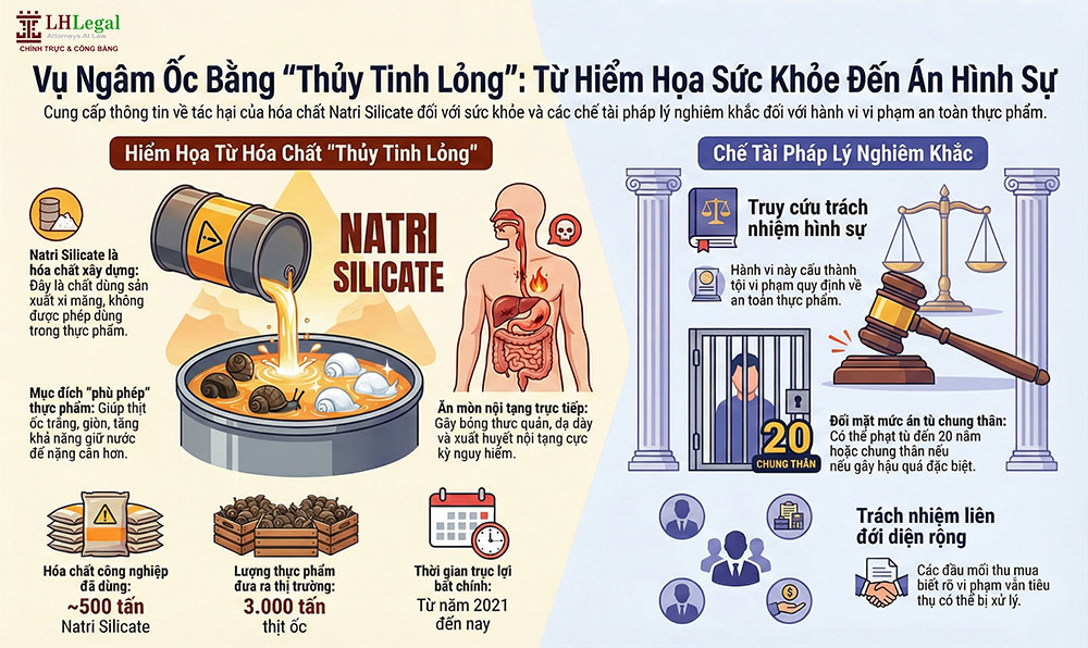 Ngâm ốc bươu bằng “thủy tinh lỏng”: Hành vi vi phạm nghiêm trọng pháp luật về an toàn thực phẩm