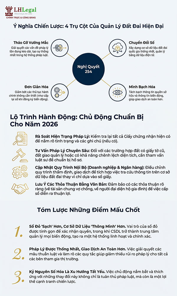 Infographic: Nghị quyết 254 và các thay đổi lớn liên quan đến sổ đỏ, sổ hồng