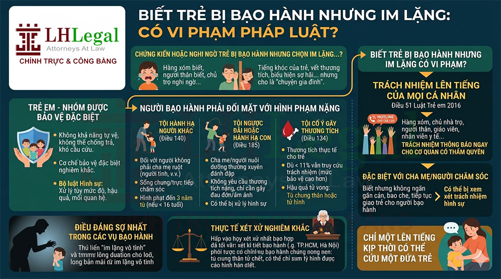 Người thân, hàng xóm, chủ trọ biết trẻ bị bạo hành nhưng im lặng có vi phạm pháp luật?