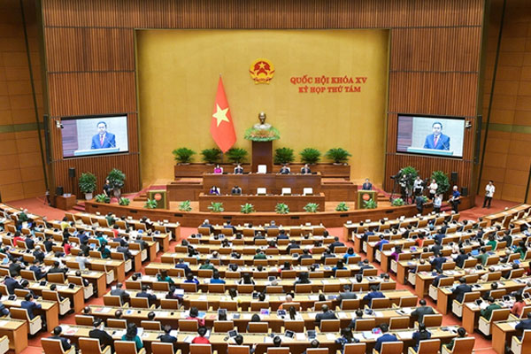 Chủ tịch Quốc hội Trần Thanh Mẫn phát biểu tại Kỳ họp thứ tám, Quốc hội khóa XV