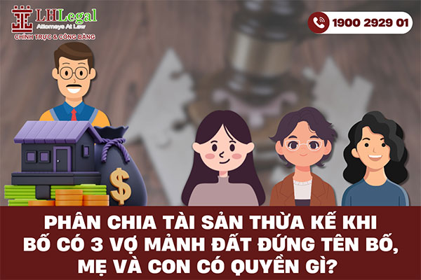 Phân chia tài sản thừa kế khi bố có 3 vợ: Mảnh đất đứng tên bố, mẹ và con có quyền gì?