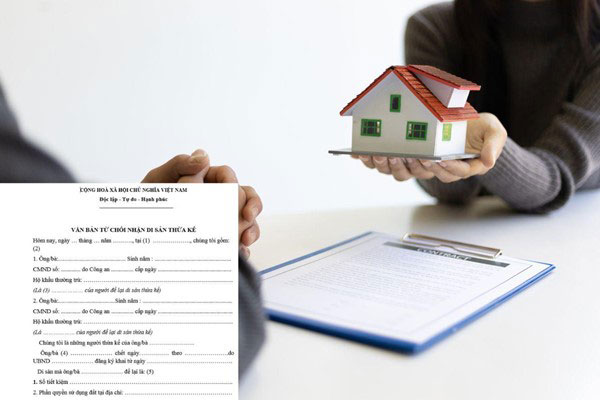 Việc từ chối nhận di sản phải được lập thành văn bản