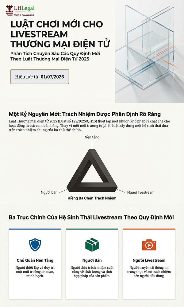 Infographic: Quy định mới về livestream bán hàng trên sàn TMĐT từ 01/7/2026