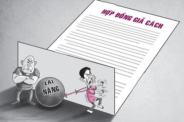Ký kết hợp đồng giả cách vì mục đích cho vay lãi nặng