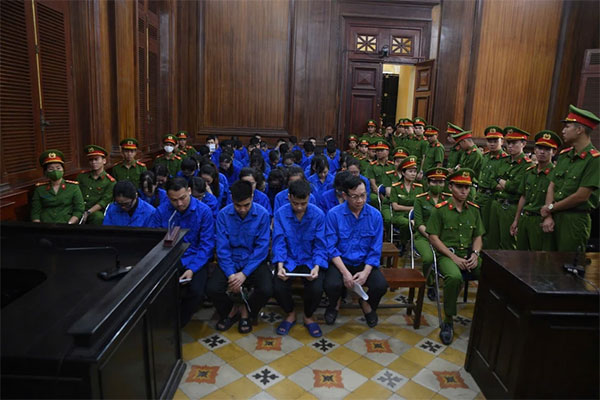 Các bị cáo tại tòa