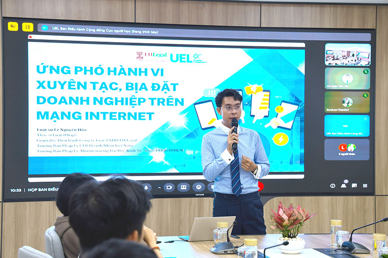 Seminar “Xây dựng và bảo vệ thương hiệu trước hành vi vu khống trên không gian mạng” tại Trường Đại học Kinh tế - Luật