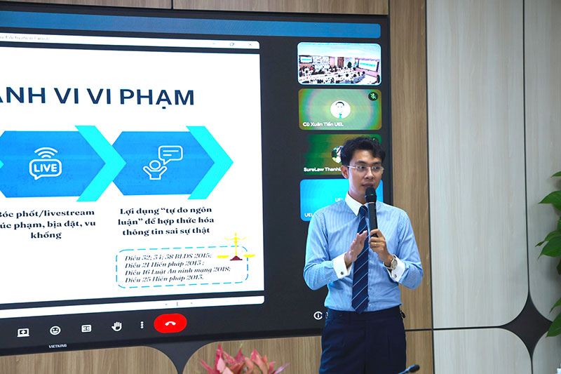 Seminar “Xây dựng và bảo vệ thương hiệu trước hành vi vu khống trên không gian mạng” tại Trường Đại học Kinh tế - Luật