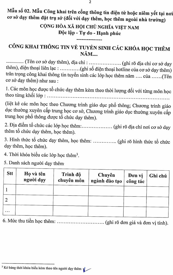 Thông tư 29/2024/TT-BGDĐT về dạy thêm, học thêm