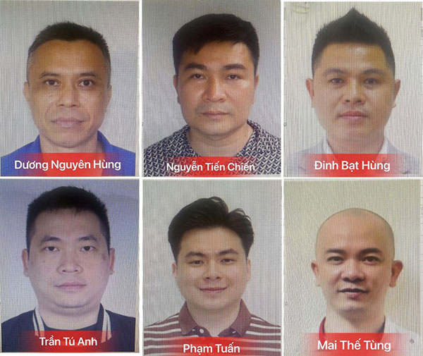 Các nghi phạm trong vụ án
