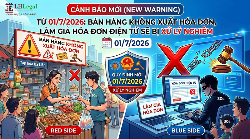 Từ 01/7/2026: Bán hàng không xuất hóa đơn, làm giả hóa đơn điện tử sẽ bị xử lý nghiêm