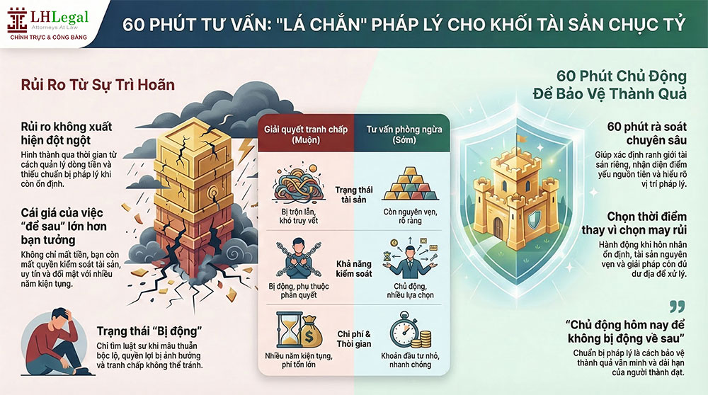 Vì sao một cuộc trao đổi 60 phút có thể giúp bạn tránh tranh chấp tài sản hàng chục tỷ đồng?