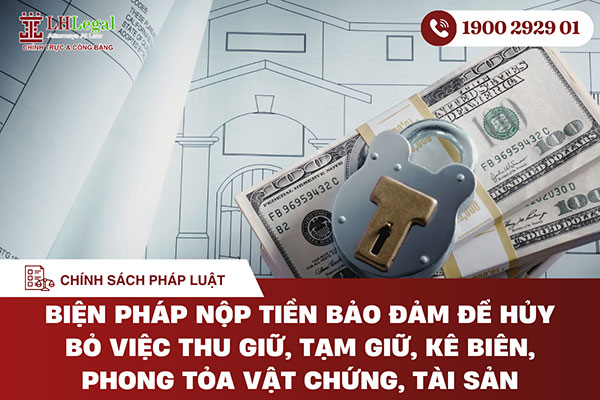 Biện pháp nộp tiền bảo đảm để hủy bỏ việc thu giữ, tạm giữ, kê biên, phong tỏa vật chứng, tài sản