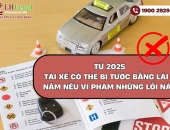 Từ năm 2025: Tài xế có thể bị tước bằng lái 2 năm nếu vi phạm phải những lỗi này