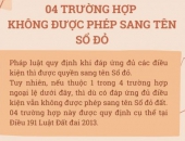 4 trường hợp không được phép sang tên sổ đỏ