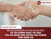 Bản án 13/2024/HS-ST ngày 24/04/2024 về tội cưỡng đoạt tài sản
