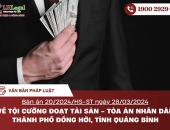 Bản án 20/2024/HS-ST ngày 28/03/2024 về tội cưỡng đoạt tài sản