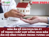 Bản án số 239/2020/DS-PT về tranh chấp hợp đồng mua bán căn hộ hình thành trong tương lai