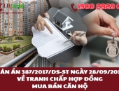 Bản án 387/2017/DS-ST ngày 28/09/2017 về tranh chấp hợp đồng mua bán căn hộ