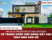 Bản án số 189/2021/DS-ST ngày 29/11/2021 về tranh chấp hợp đồng đặt cọc mua bán căn hộ