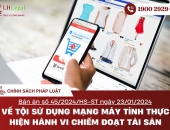Bản án số 45/2024/HS-ST ngày 23/01/2024 về Tội sử dụng mạng máy tính thực hiện hành vi chiếm đoạt tài sản