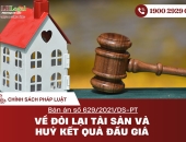 Bản án số 629/2021/DS-PT Về đòi lại tài sản và huỷ kết quả đấu giá