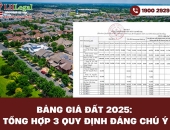 Bảng giá đất 2025: Tổng hợp 3 quy định đáng chú ý