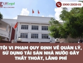 Bình luận về tội: “Tội vi phạm quy định về quản lý, sử dụng tài sản Nhà nước gây thất thoát, lãng phí”