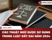 Các thuật ngữ được sử dụng trong Luật Đất đai năm 2024