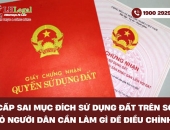 Cấp sai mục đích sử dụng đất trên Sổ đỏ – Người dân cần làm gì để điều chỉnh?