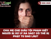 Cha mẹ che giấu tội phạm giết người bị xử lý ra sao? Có thể bị phạt tù bao lâu?