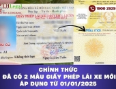 Chính thức: Đã có 2 mẫu giấy phép lái xe mới áp dụng từ 01/01/2025