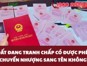 Đất đang tranh chấp có được phép chuyển nhượng sang tên không?