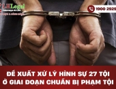Đề xuất xử lý hình sự 27 tội ở giai đoạn chuẩn bị phạm tội