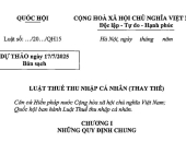 Dự thảo Luật Thuế thu nhập cá nhân mới: Những khoản thu nhập nào sẽ phải chịu thuế?