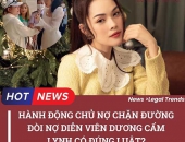 Hành động chủ nợ chặn đường đòi nợ diễn viên Dương Cẩm Lynh có đúng luật?
