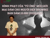 Hình phạt dành cho tú ông môi giới mại dâm cho người đẹp showbiz giá 15.000 USD/lượt
