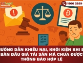 Hướng dẫn khiếu nại, khởi kiện khi bị bán đấu giá tài sản mà chưa được thông báo hợp lệ