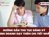 Hướng dẫn thủ tục đăng ký kinh doanh dạy thêm chi tiết nhất