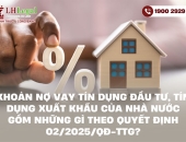 Khoản nợ vay tín dụng đầu tư, tín dụng xuất khẩu của Nhà nước gồm những gì theo Quyết định 02/2025/QĐ-TTg?